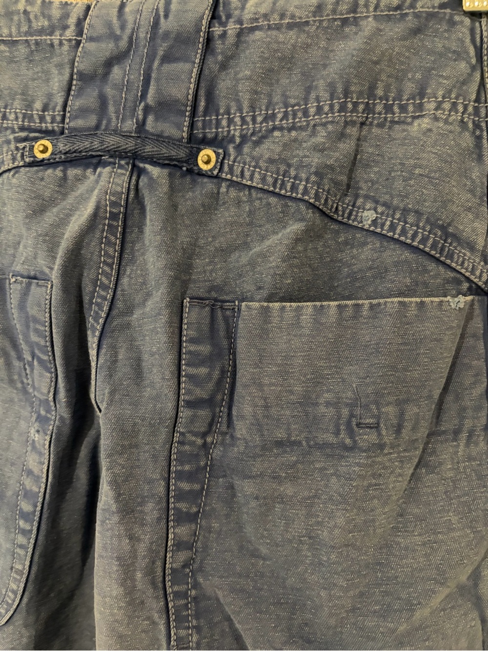 We The Free Brentwood Slouchy Cargo Pants Ebb & Flow (Blue) Size 6 NWOT Barrel - Picture 6 of 10